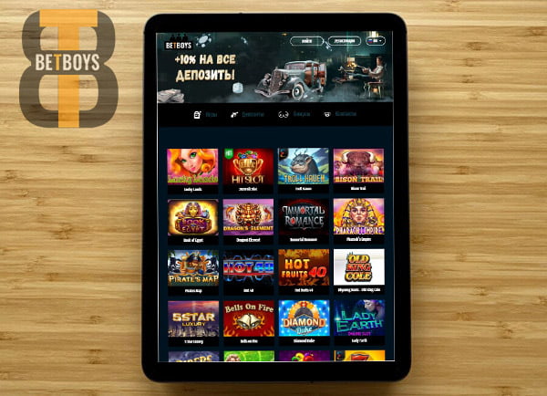 Онлайн казино Betboys Casino мобильная версия на iPad
